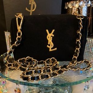 YSL Yves Saint Laurent Velour Cosmetic Pouch
